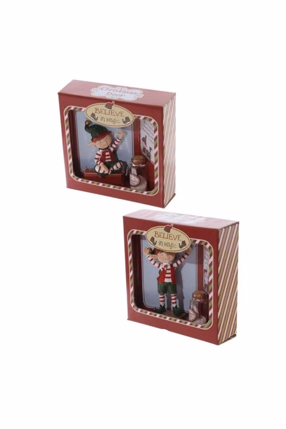 KDMD Message To Santa Christmas Elf Figure with Wishes Jar in Red – 2