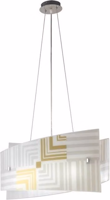 Netlighting SEVENTY 4 Light Pendant Ceiling Light in White, W: 60 cm, D: 20 cm, H: 30 cm