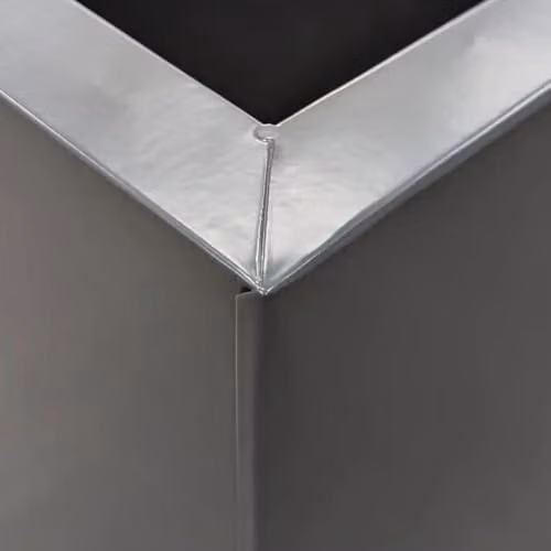 Access Garden Products Galvanised Steel Tall Square Planter, Grey, W/D/H: 25 x 25 x 50 cm – 4