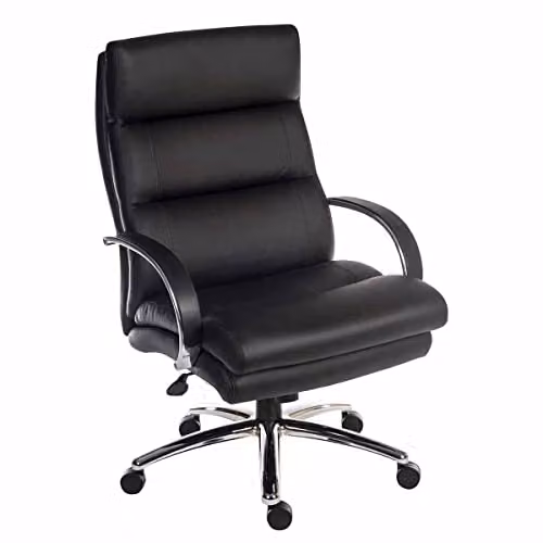 Samson Black Faux Leather Executive Swivel Office Chair with Headrest and Armrests – 2