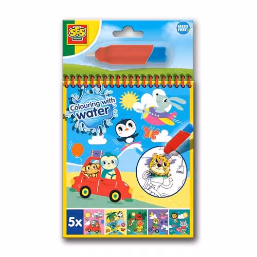 SES Creative Colour with Water Travel Edition Reusable Multicolour Drawing Set with Water Pen