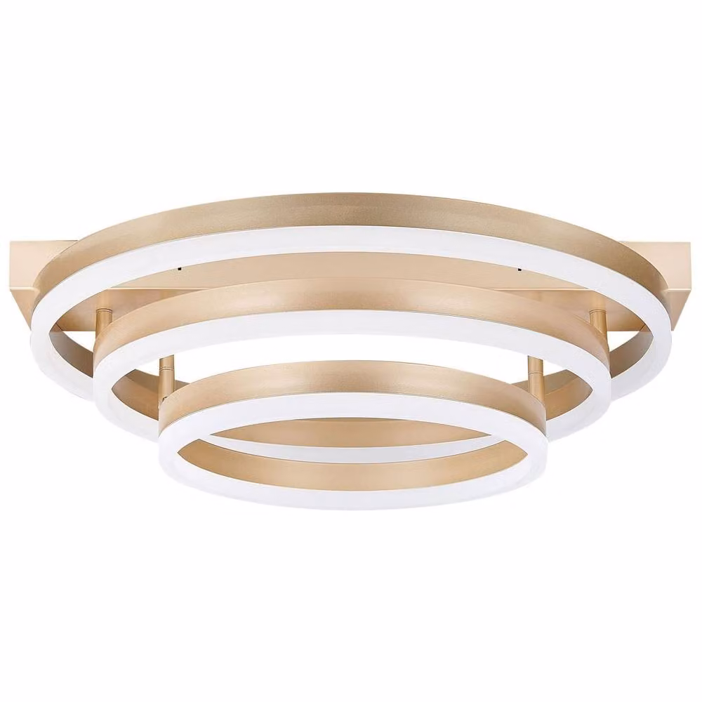 Wyld and Coco PS Round Modern LED Ceiling Lamp in Gold Aluminium – 2