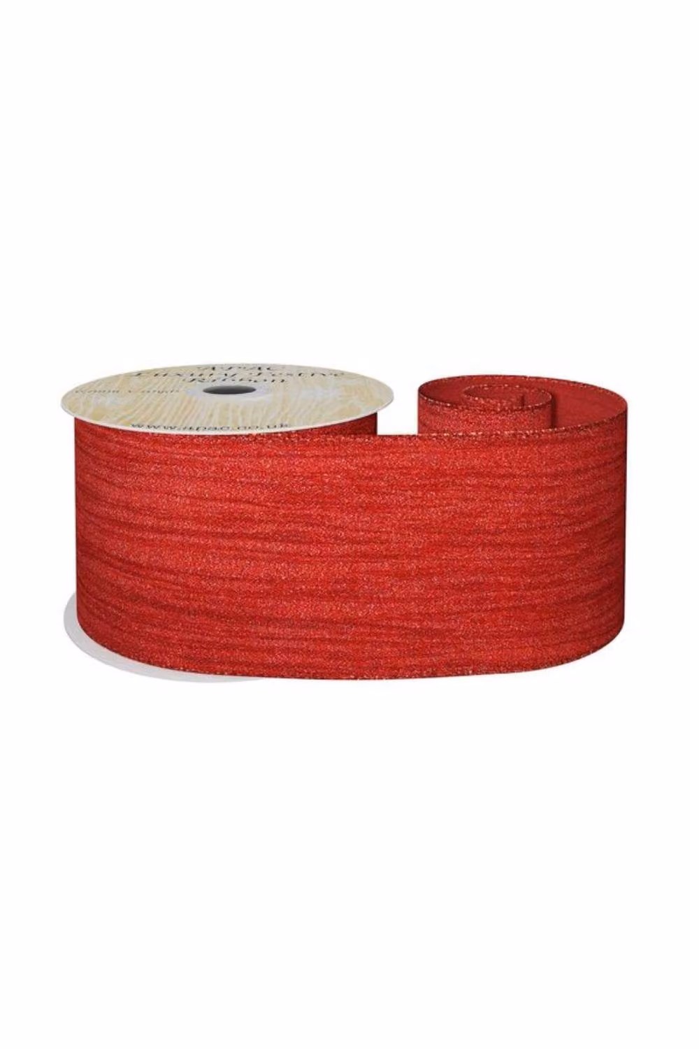 KDMD Red Metallic Crinkle Ribbon, Width: 6.3 cm, Length: 9.14 m – 2