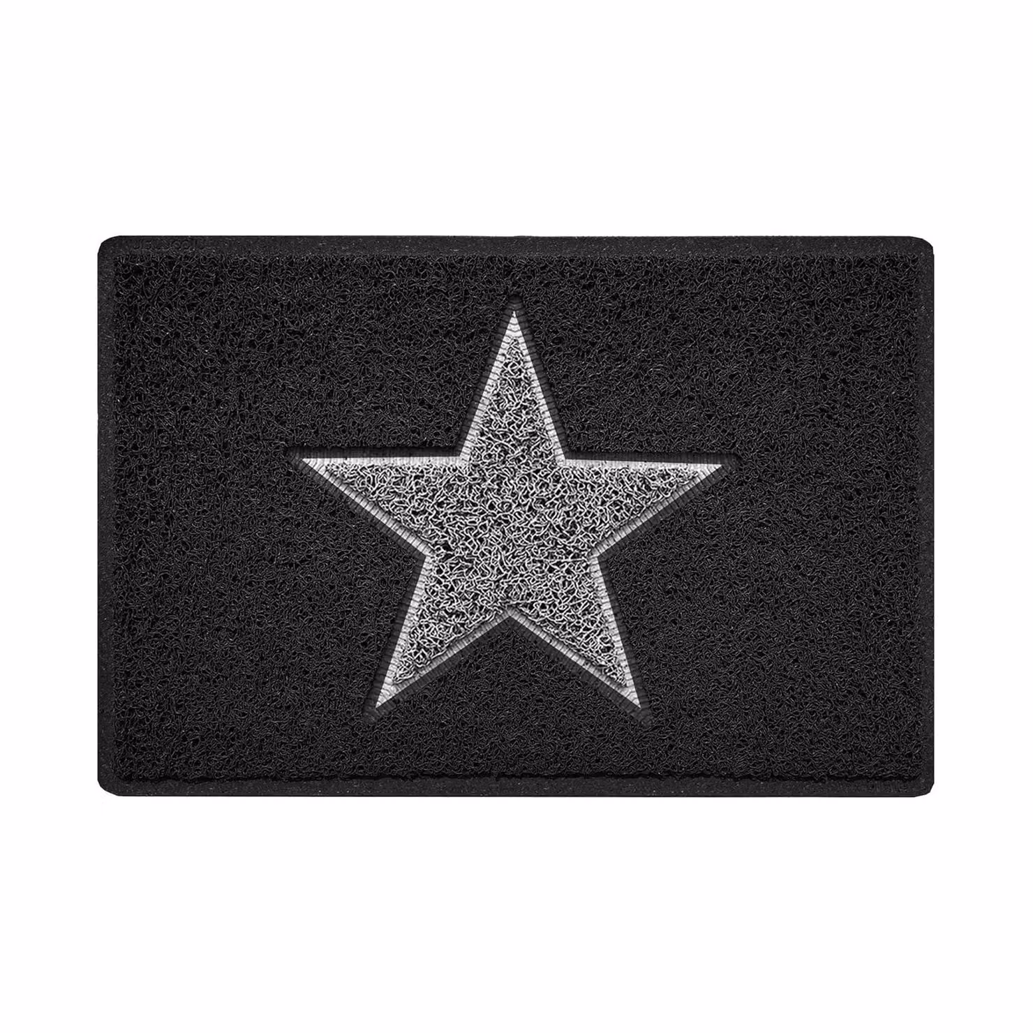 Nicoman Star PVC Spaghetti Doormat, Black, W/D: 60 x 40 cm – 2