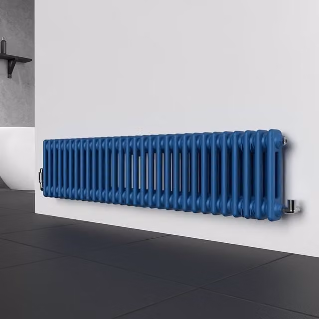 Lux Heat Horizontal Column Radiator in Galaxy Blue, 2 Column, W: 30.0 cm, H: 137.0 cm
