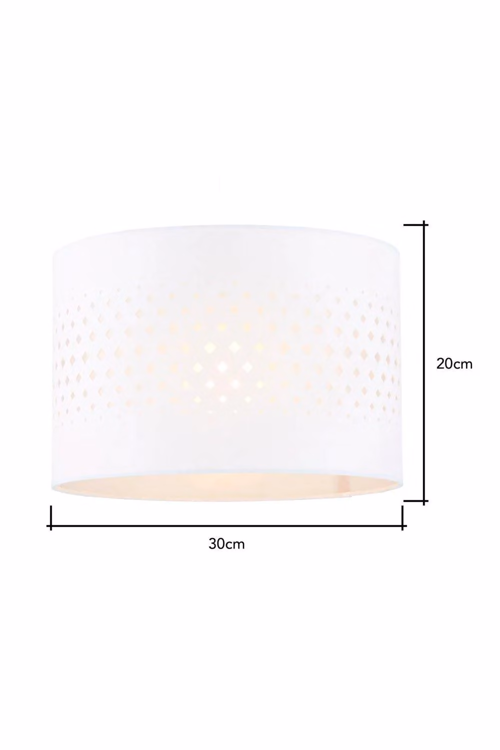 BHS Lighting Laser Cut Easy Fit Light Shade in White, Diameter: 30 cm, Height: 21 cm – 2