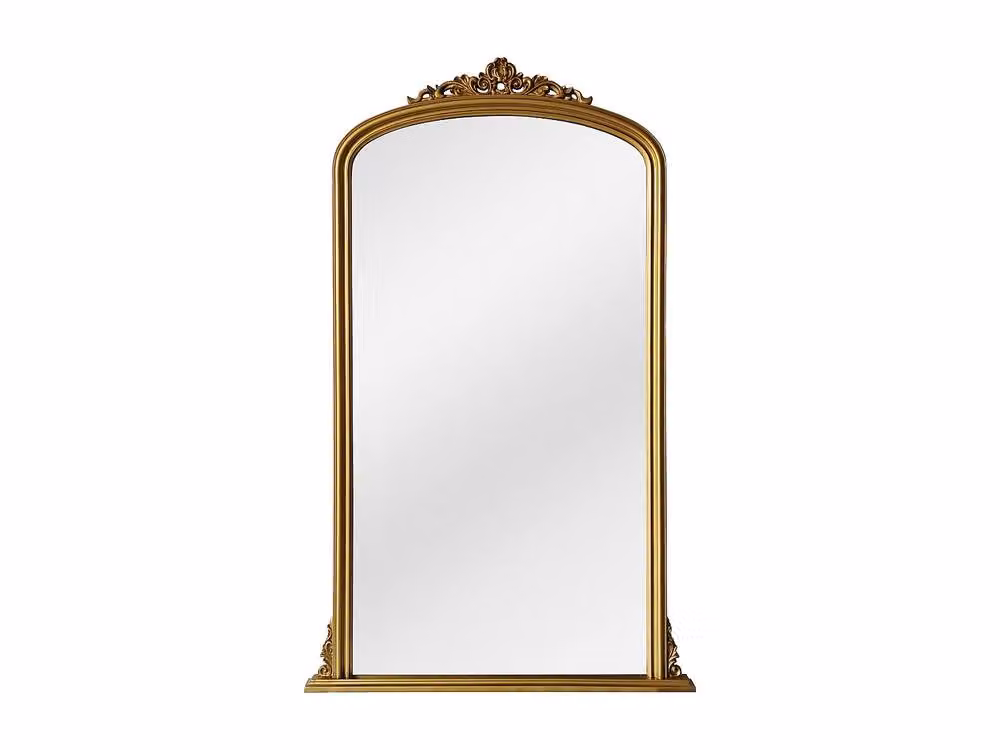 Vente-unique Merry Large Paulownia Wood Mirror in Gold, W: 120 cm, H: 190 cm – 2