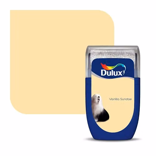 Dulux Walls & Ceilings Tester Paint, Matt, White and Beige, 30 ml