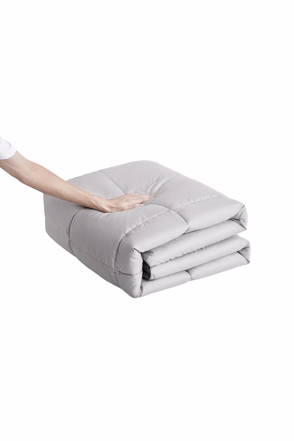 Living and Home Grey Microfibre Quilted Single Duvet with Down Alternative Filling, W: 150 cm, L: 200 cm – 2