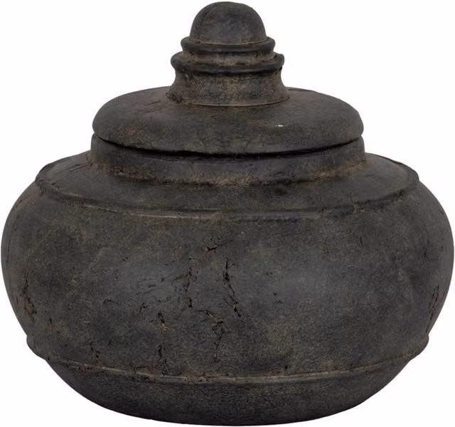 KDMD Dusk Medium Ceramic Storage and Display Pot with Lid in Black – 1