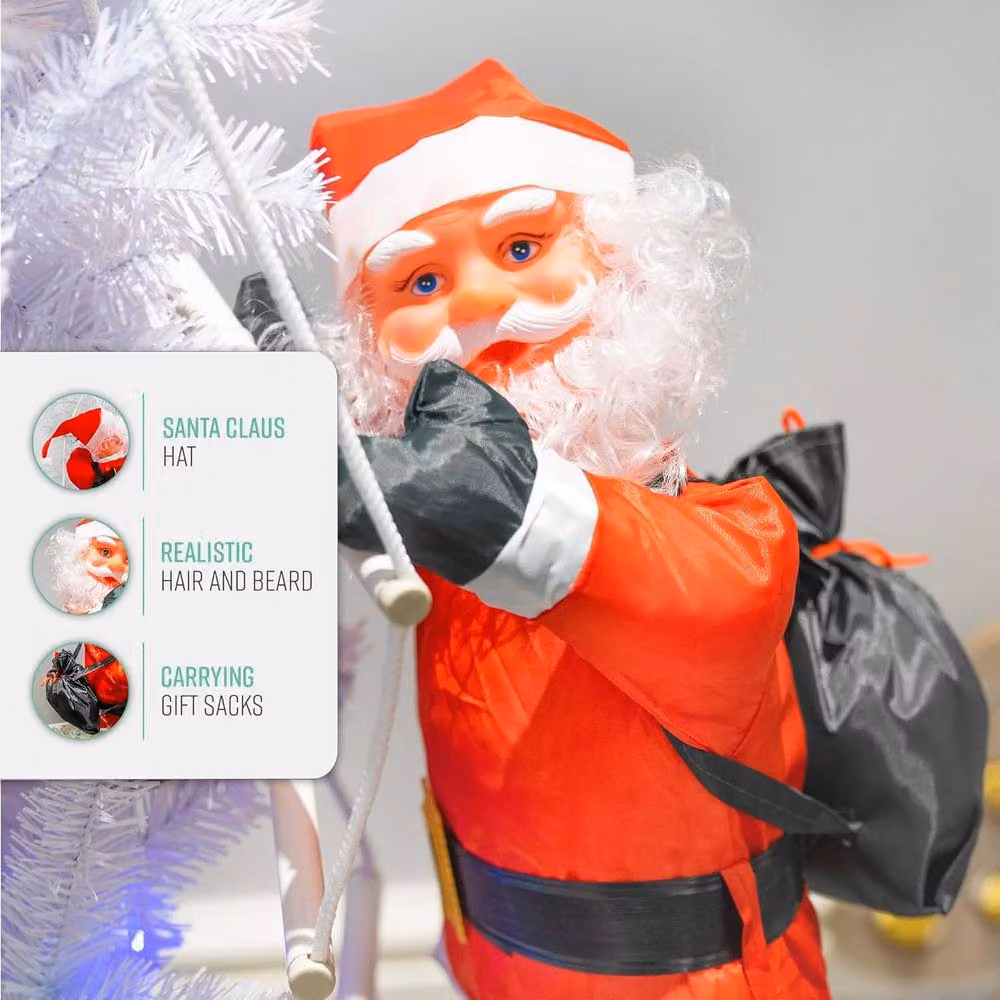 Globrite Red Hanging Climbing Santa Christmas Decoration for Indoor and Outdoor Use – 5