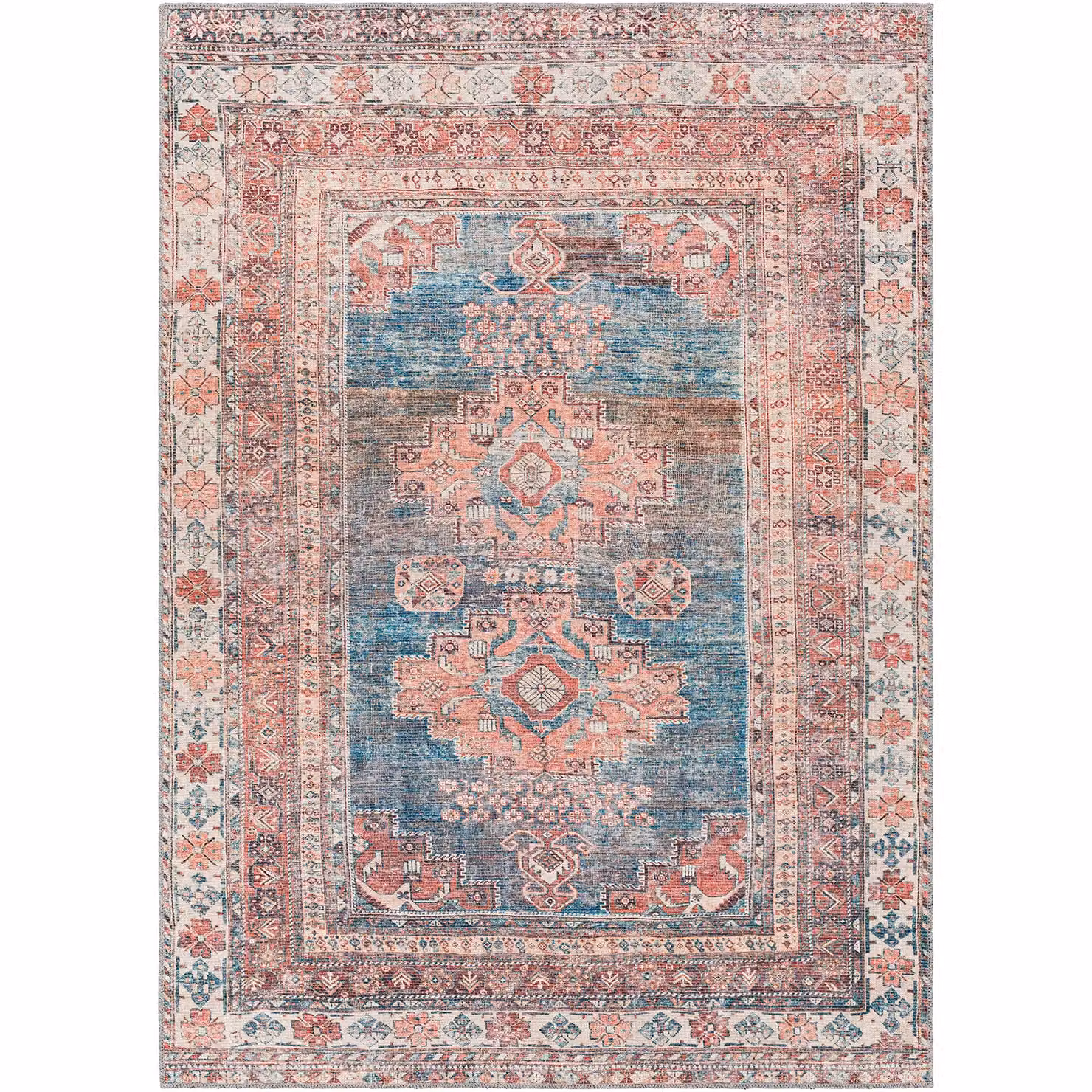 Livabliss Pink Vintage Boho Traditional Living and Dining Rug, W: 120 cm, L: 170 cm – 2