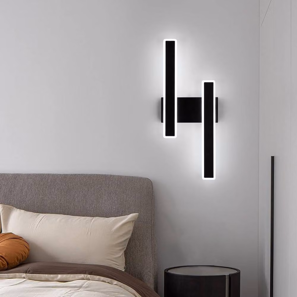 Goeco Black LED Wall Light with 3 Colour Temperatures and Touch Control – 5