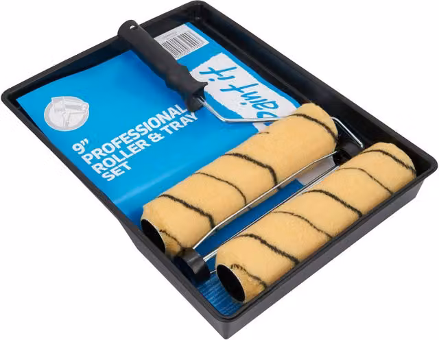 Paint It Professional Roller and Tray Set for Water-Based Paint, Black, 22.86 cm