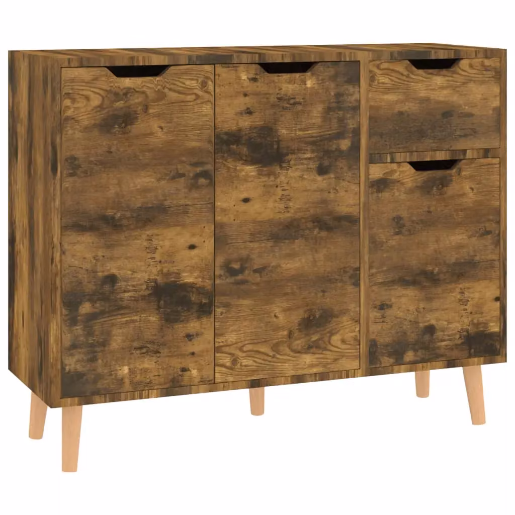 Berkfield Home Smoked Oak Sideboard in Brown, W/D/H: 90 x 30 x 72 cm – 2