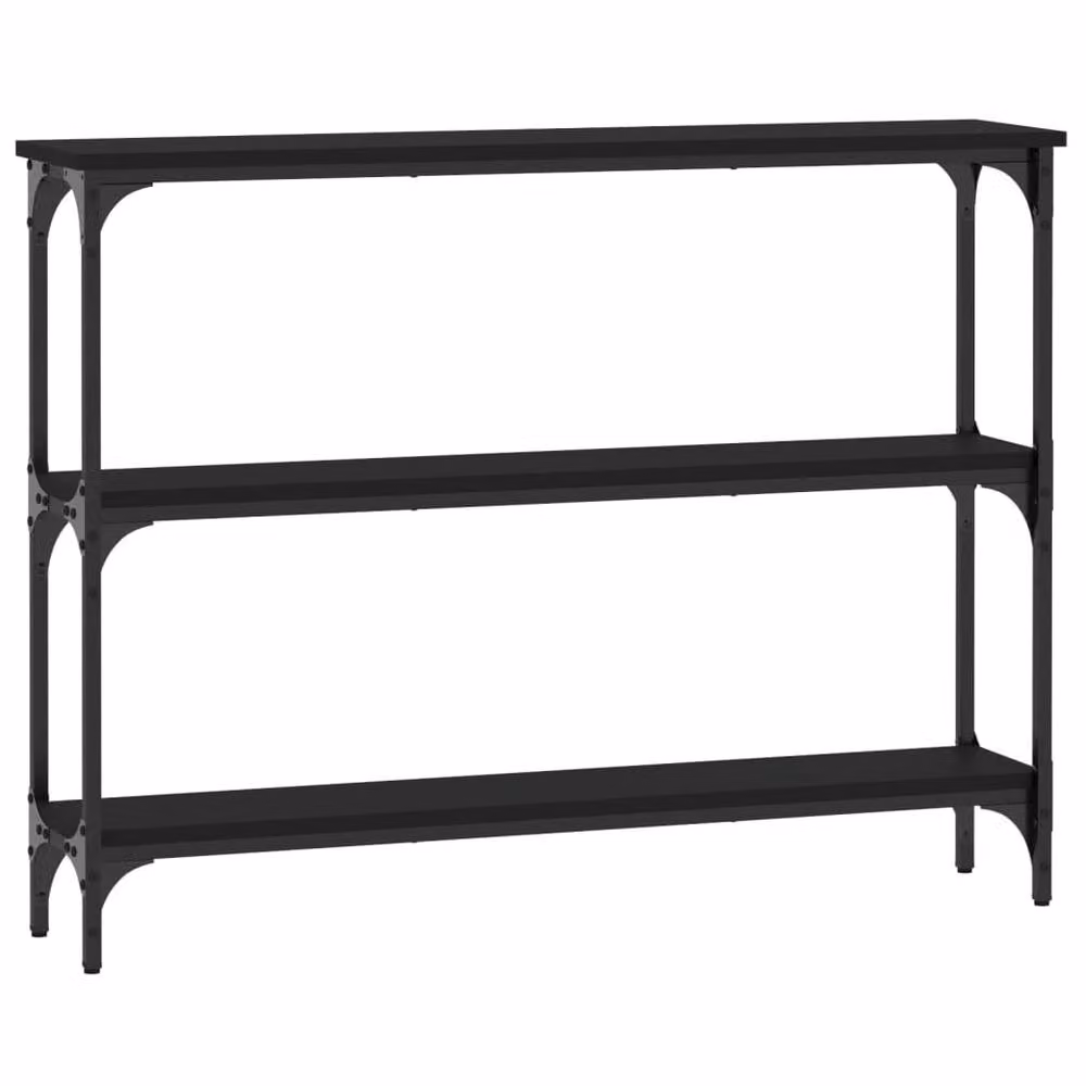 Berkfield Home Decorative Console Table in Black, W/D/H: 100 x 22.5 x 75 cm – 2
