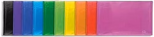 Exacompta Iderama A4 Document Protector with 60 Clear Smooth Crystal Pockets in Multicolour, Size: 24 x 32 cm