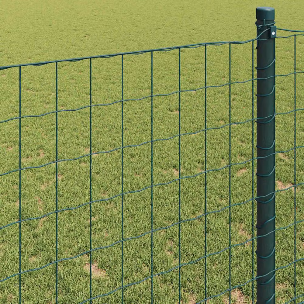 Berkfield Home Euro Fence Green PVC-Coated Steel Round Mesh, 0.4 x 50 m – 3