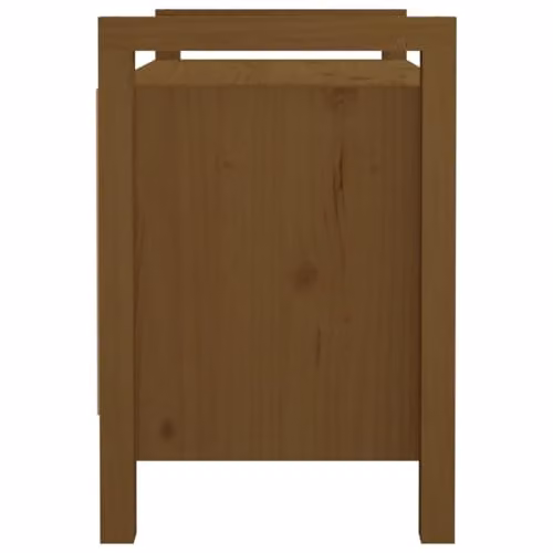 vidaXL Hall Bench in Honey Brown, Solid Pine Wood, W/D/H: 80 x 40 x 60 cm – 3