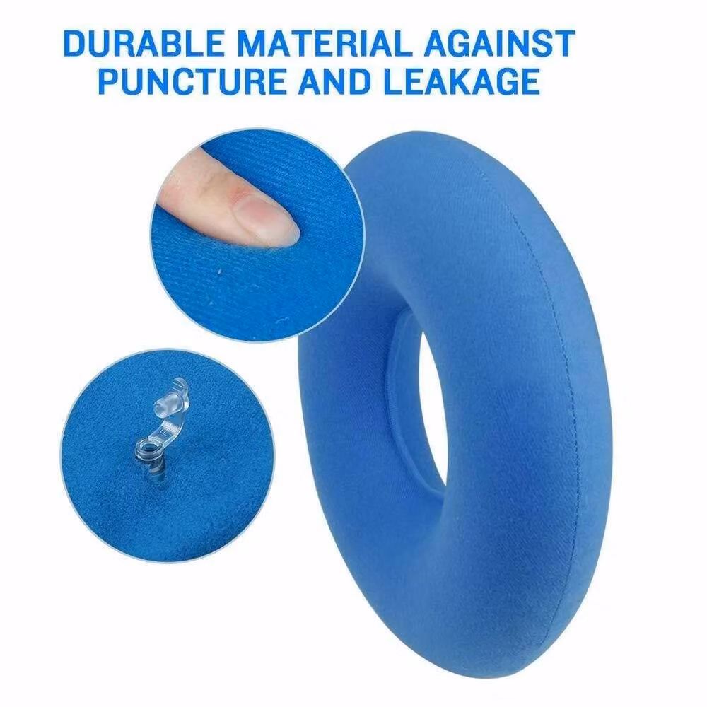 Kelvenix 2-Piece Blue Inflatable PVC Donut Ring Cushion Medical Seat for Adults – 3