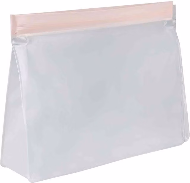 VFM Reusable Pink Press and Seal Food Storage Bags, 350ml