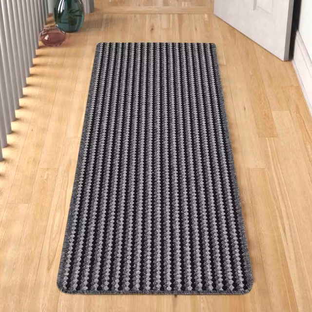 Desire Rugs Eden Non Slip Washable Dirt Trapper Indoor Runner Mat, Anthracite, W: 57 cm x L: 200 cm