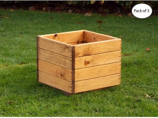 Charles Taylor Multi Pack of 3 Regular Open Berwick Planter Tubs in Light Brown – 1