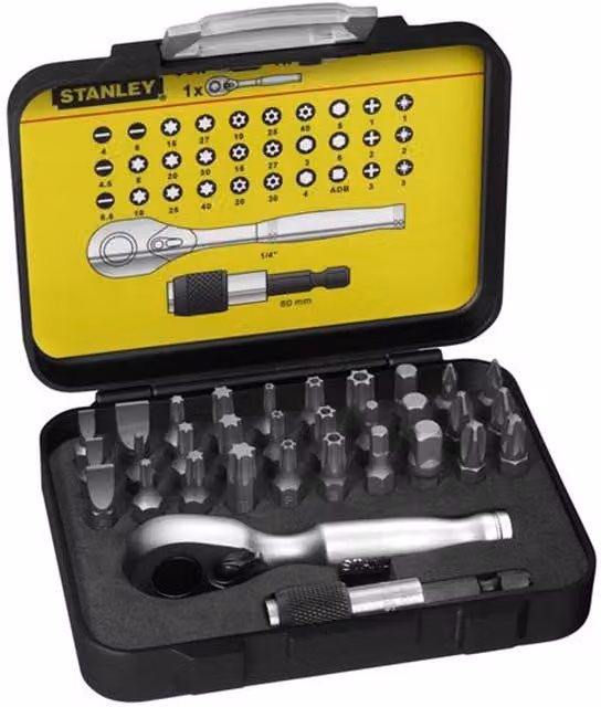 Stanley FatMax 32 Piece Bit and Ratchet Set in Yellow