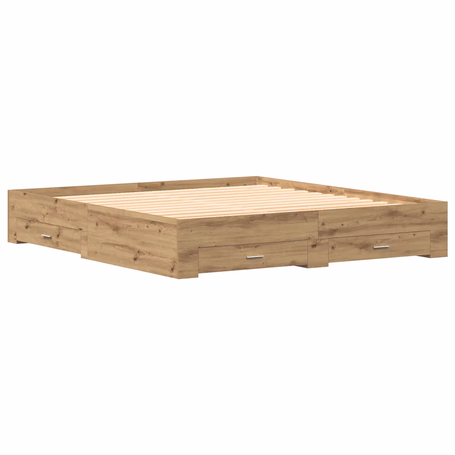 Berkfield Home Artisan Oak Bed Frame with Drawers, Brown, W/D/H: 180 x 200 cm – 2