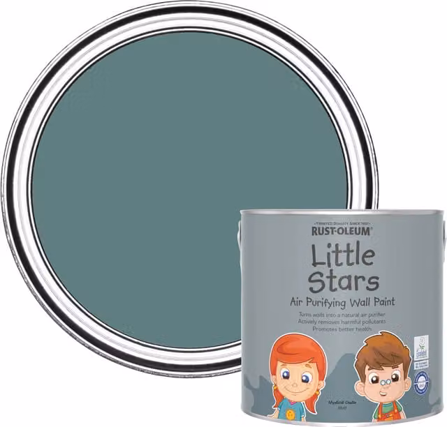 Rust-Oleum Little Stars Air-Purifying Wall Paint Mystical Castle Green and Blue 2.5 l