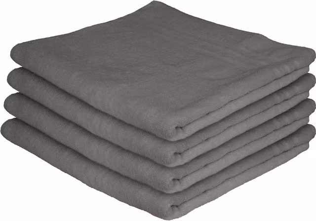 Nicola Spring Cotton Bath Sheets, Pack of 4, Grey, W: 160 cm, H: 90 cm – 1