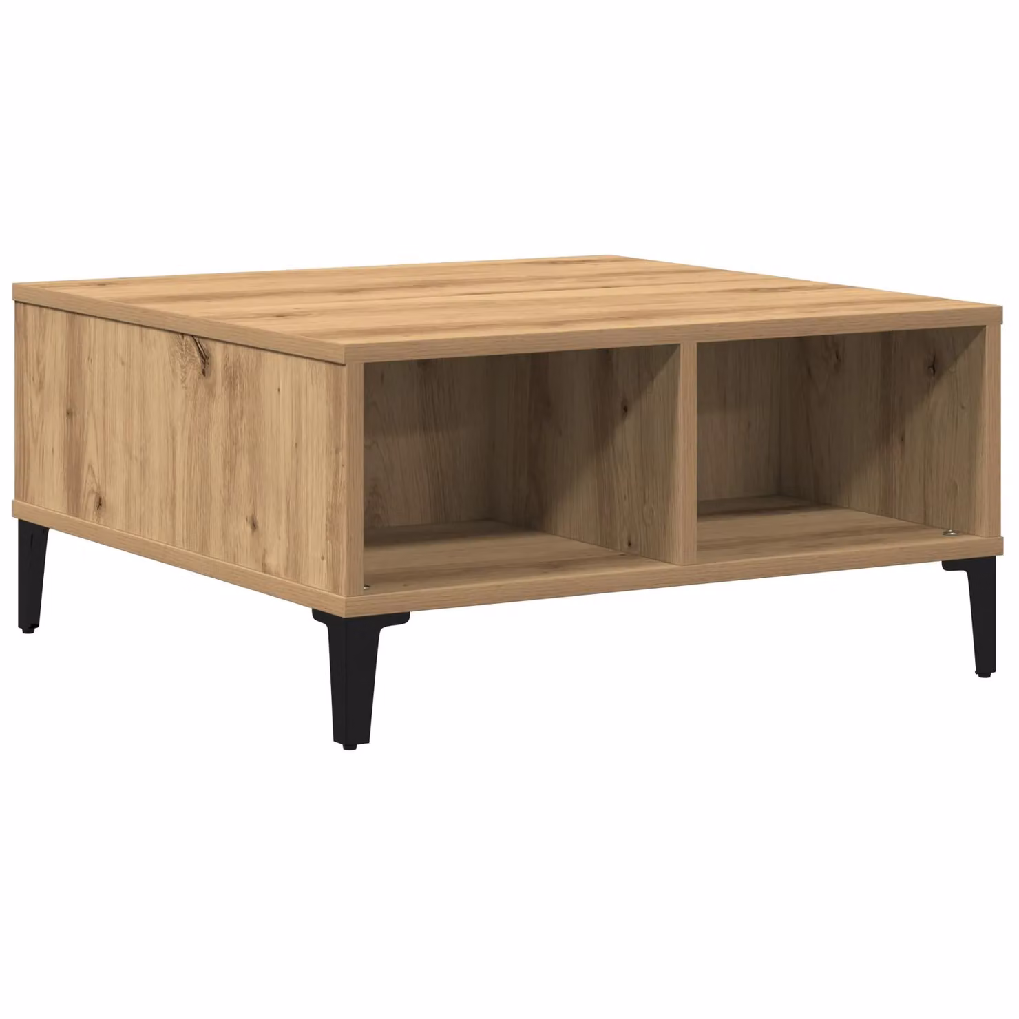 Berkfield Home Artisan Oak Coffee Table in Brown, W/D/H: 60 x 60 x 30 cm – 2