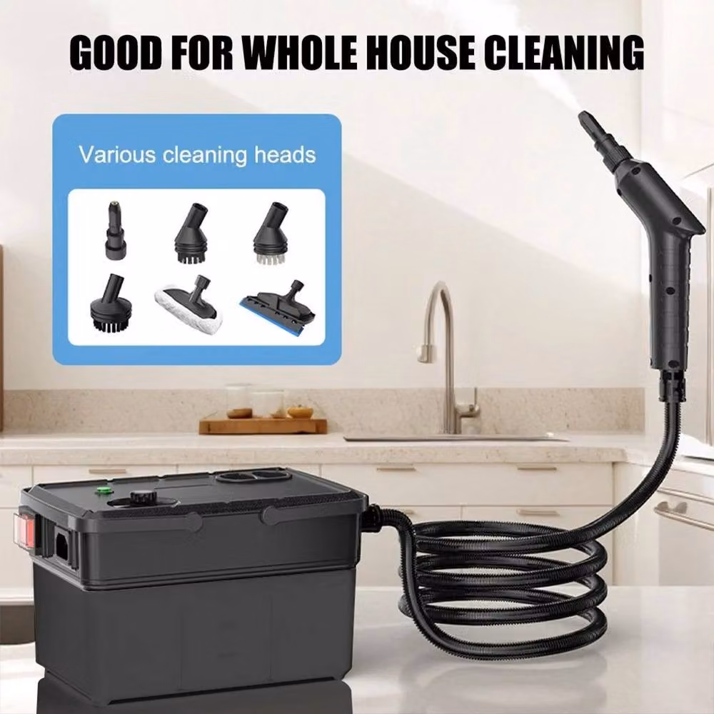 Hinsinc Handheld Portable High Temperature Steam Cleaner in Black – 6