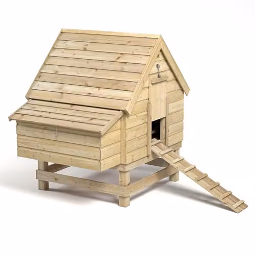 Rowlinson Rustic Gable Chicken Coop in Sand and Brown Wood, W/D/H: 160 x 158 x 120 cm – 3