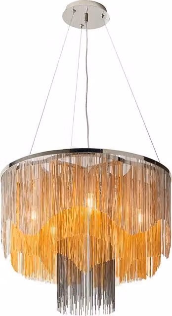 Perch & Parrow Willow Cascading Chain Pendant in Multi-Tone Metal