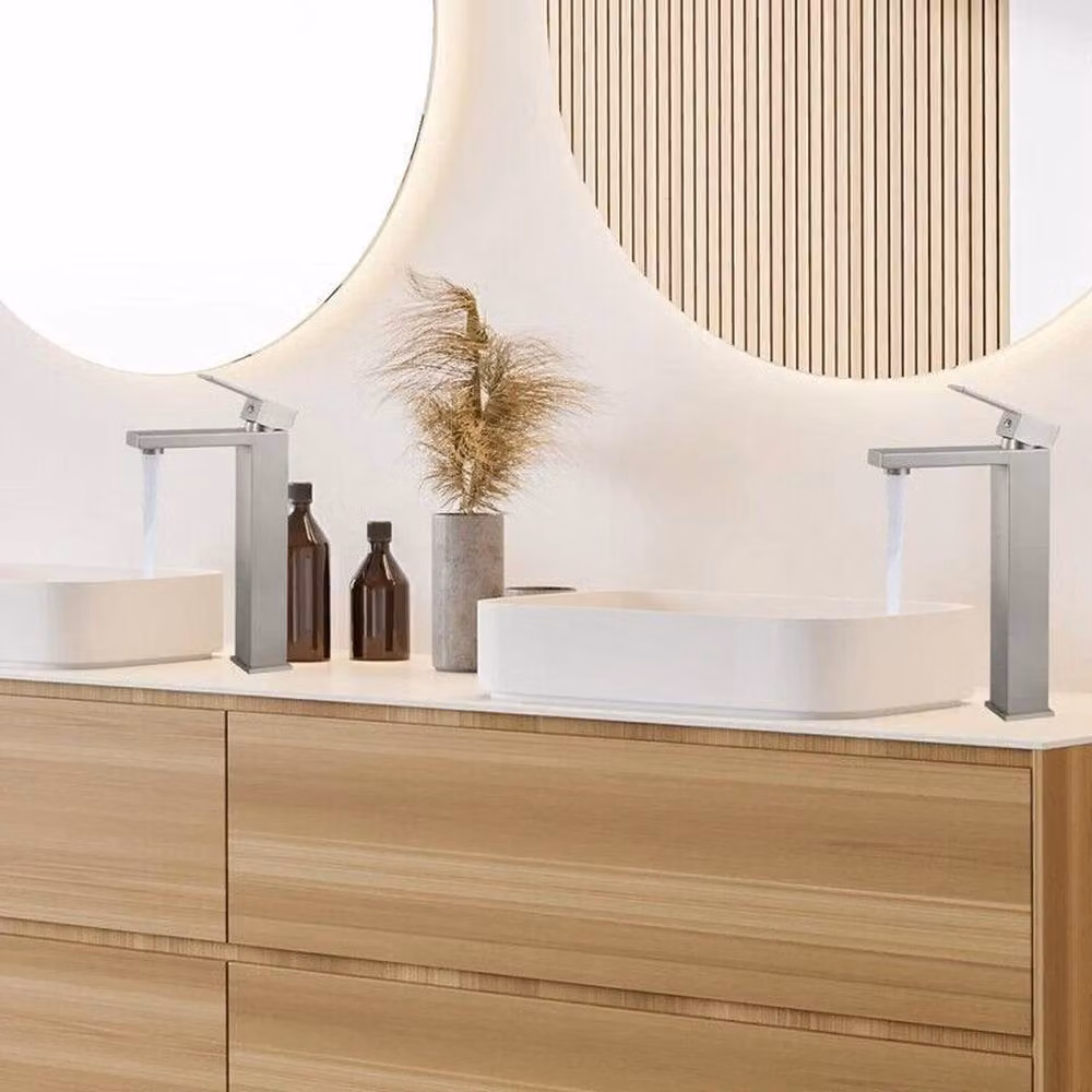 EONLION Single Lever Chrome Sink Mixer Tap for Bathroom in Silver – 2