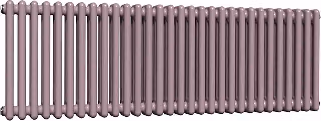 Lux Heat Horizontal 3 Column Steel Radiator in Purple, W: 137 cm, H: 50 cm, D: 5 cm