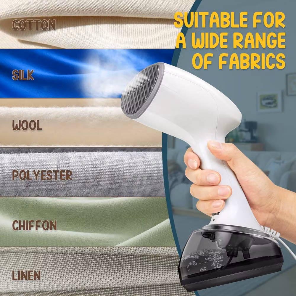 Rolipo Handheld Garment Steamer 1700W in White with Vertical Steam and Odour Neutralisation – 6
