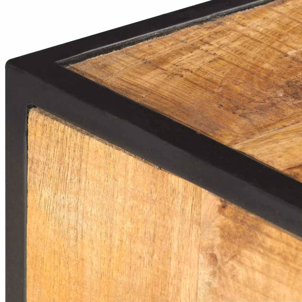 Berkfield Home Industrial TV Cabinet in Brown Solid Mango Wood W/D/H: 130 x 30 x 39 cm – 4