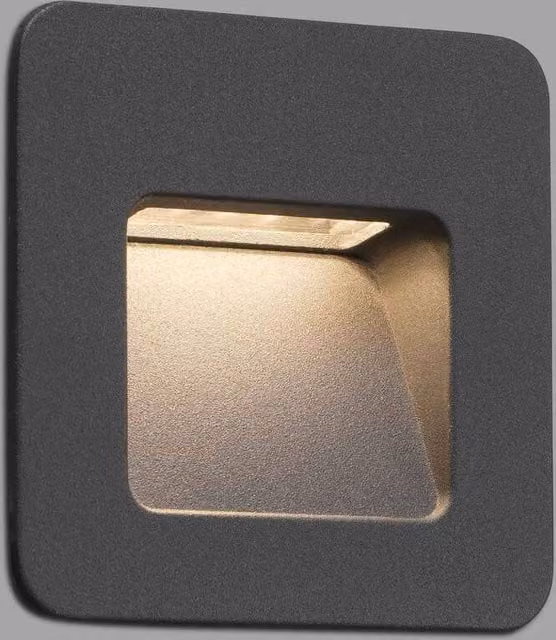 Faro Nase Recessed LED Outdoor Wall Light in Grey