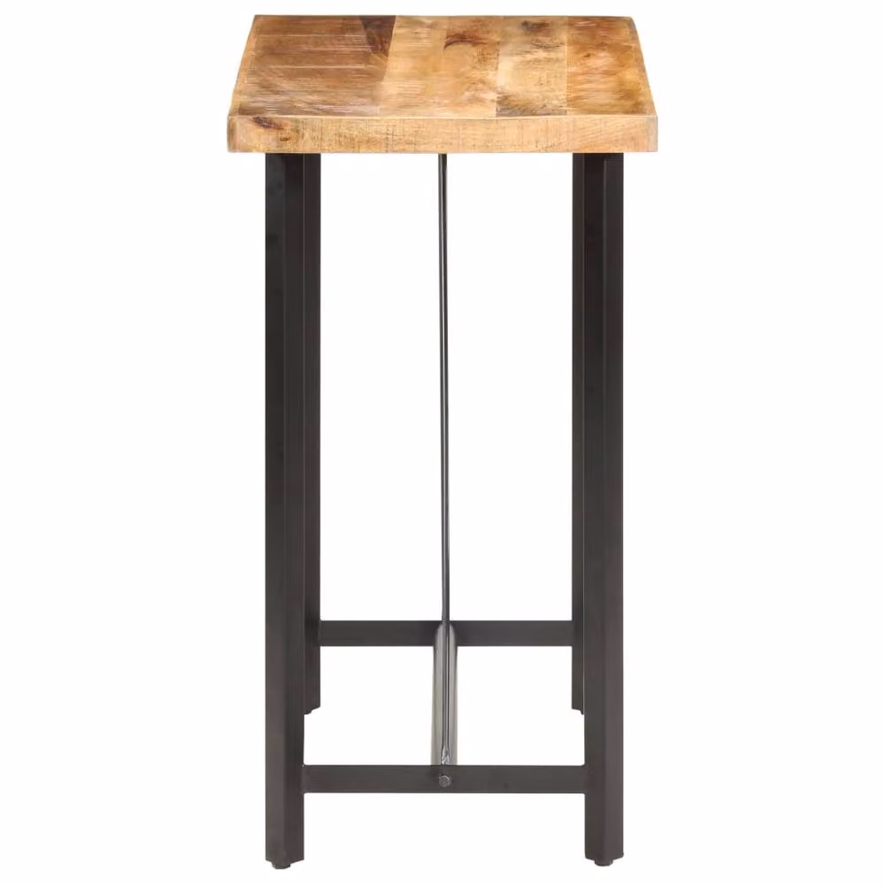 Berkfield Home Bar Table in Brown Rough Mango Wood, W/D/H: 120 x 58 x 107 cm – 2