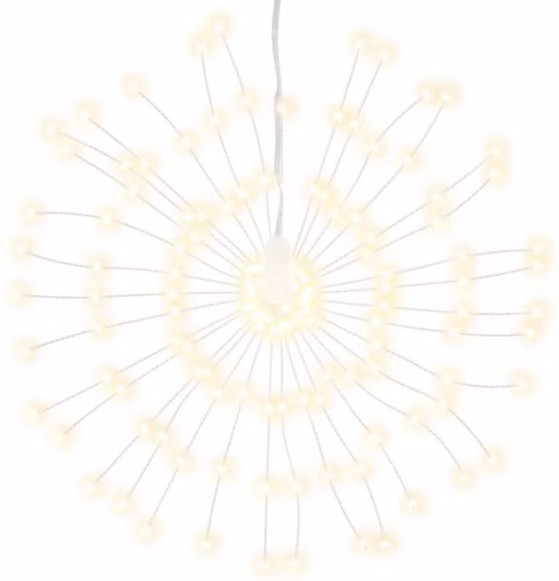Berkfield Home Festive Christmas Starburst LED Lights, 8 Pack, Warm White, 17 cm