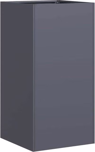Berkfield Home Anthracite Steel Planter in Dark Grey, W/D/H: 40 x 40 x 80 cm – 1