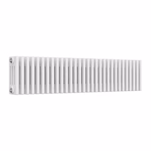 Bathroom Kingdom Colona 4 Column Horizontal Traditional Radiator, White, H: 30 cm, W: 101 cm, D: 10.1 cm – 1