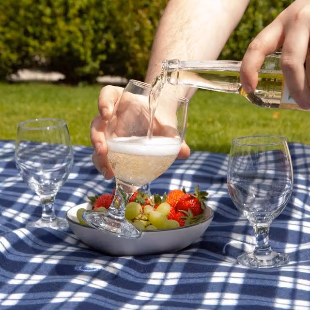 LAV Pack of 6 Transparent Beer Glasses, 400 ml