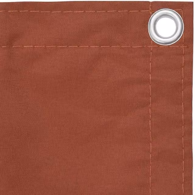 Berkfield Home Modern Balcony Screen in Terracotta Oxford Fabric, W/H: 90 x 500 cm