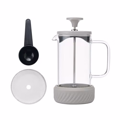 La Cafetiere Zero 3 Cup French Press Cafetiere with Removable Base, Latte Brown, 350ml