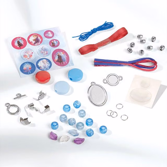 Disney Frozen Totum Jewellery Threading Kit in Turquoise, Petrol and Multicolour