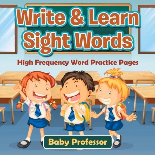 Baby Professor Write Learn Sight Words High Frequency Word Practice Pages, Multicolour