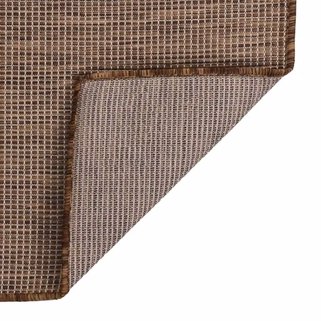 Berkfield Home Brown Flatweave Outdoor Rug, W/D/H: 80 x 250 cm – 2